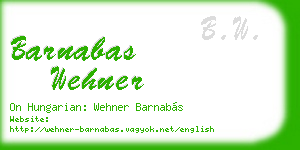 barnabas wehner business card