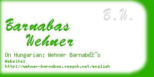 barnabas wehner business card